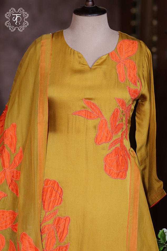 Ivory Hand‑Embroidered Designer Sharara Suit Set - Image 4
