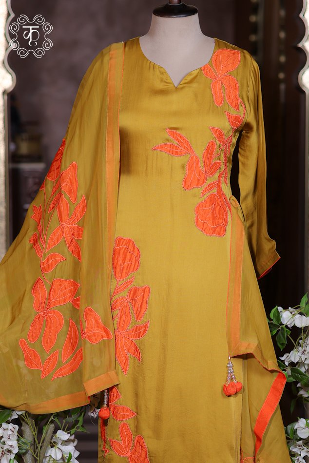 Ivory Hand‑Embroidered Designer Sharara Suit Set - Image 6