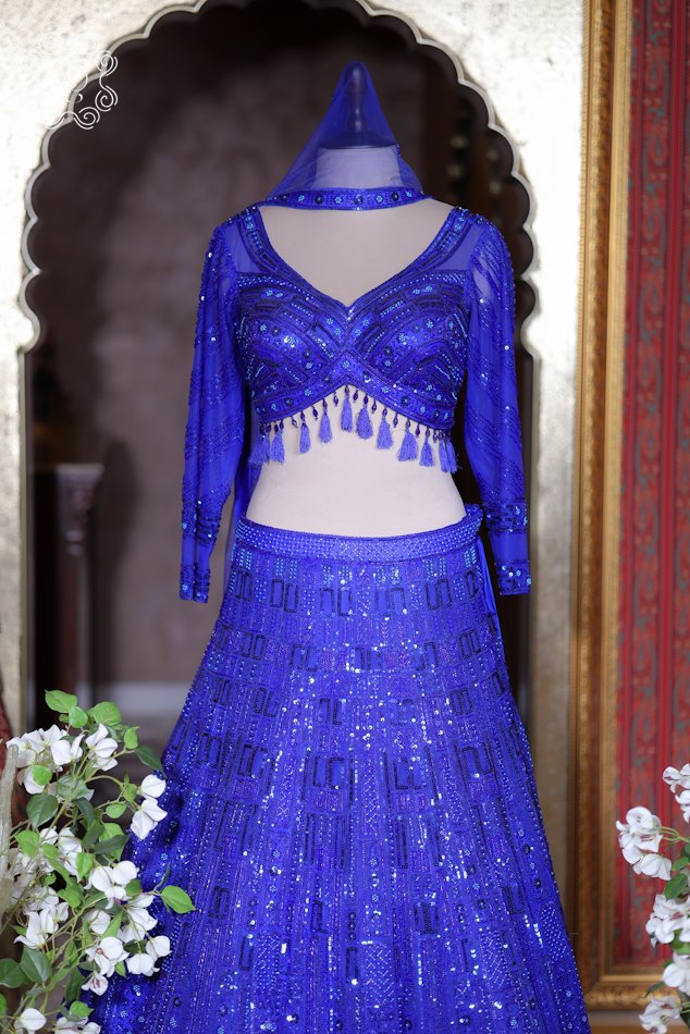 Heavily Sequin Embroidered Designer Lehenga Choli Set - Image 2