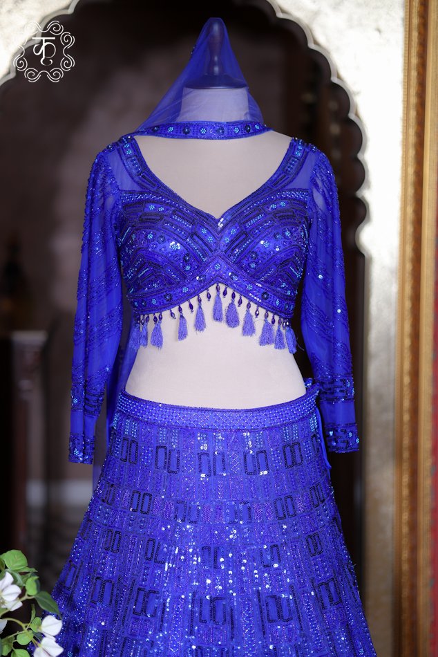 Heavily Sequin Embroidered Designer Lehenga Choli Set - Image 6