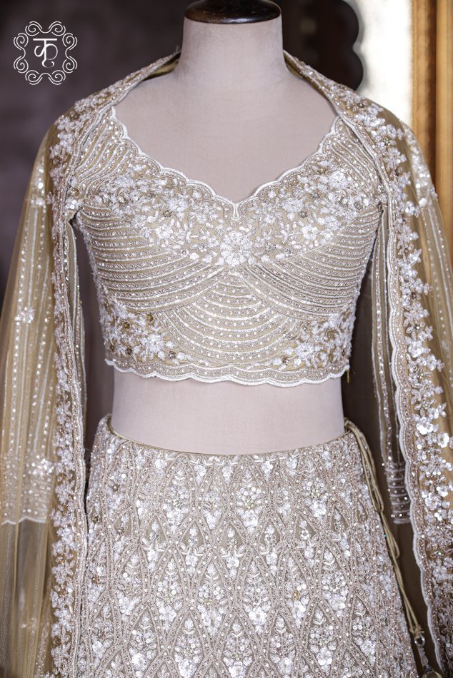 Hand Embroidered Heavy Designer Lehenga Choli Set - Image 2