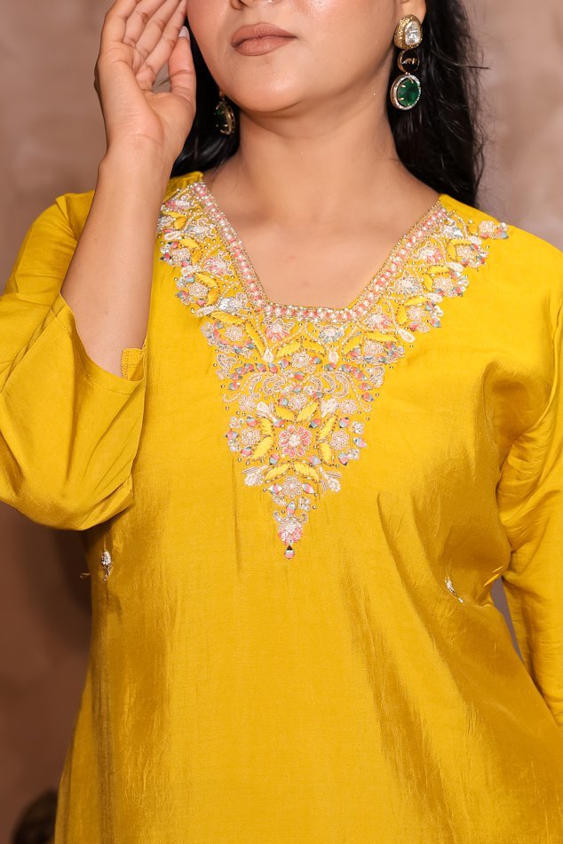 Rasiq Mustard Stitched Suit Set - Image 5