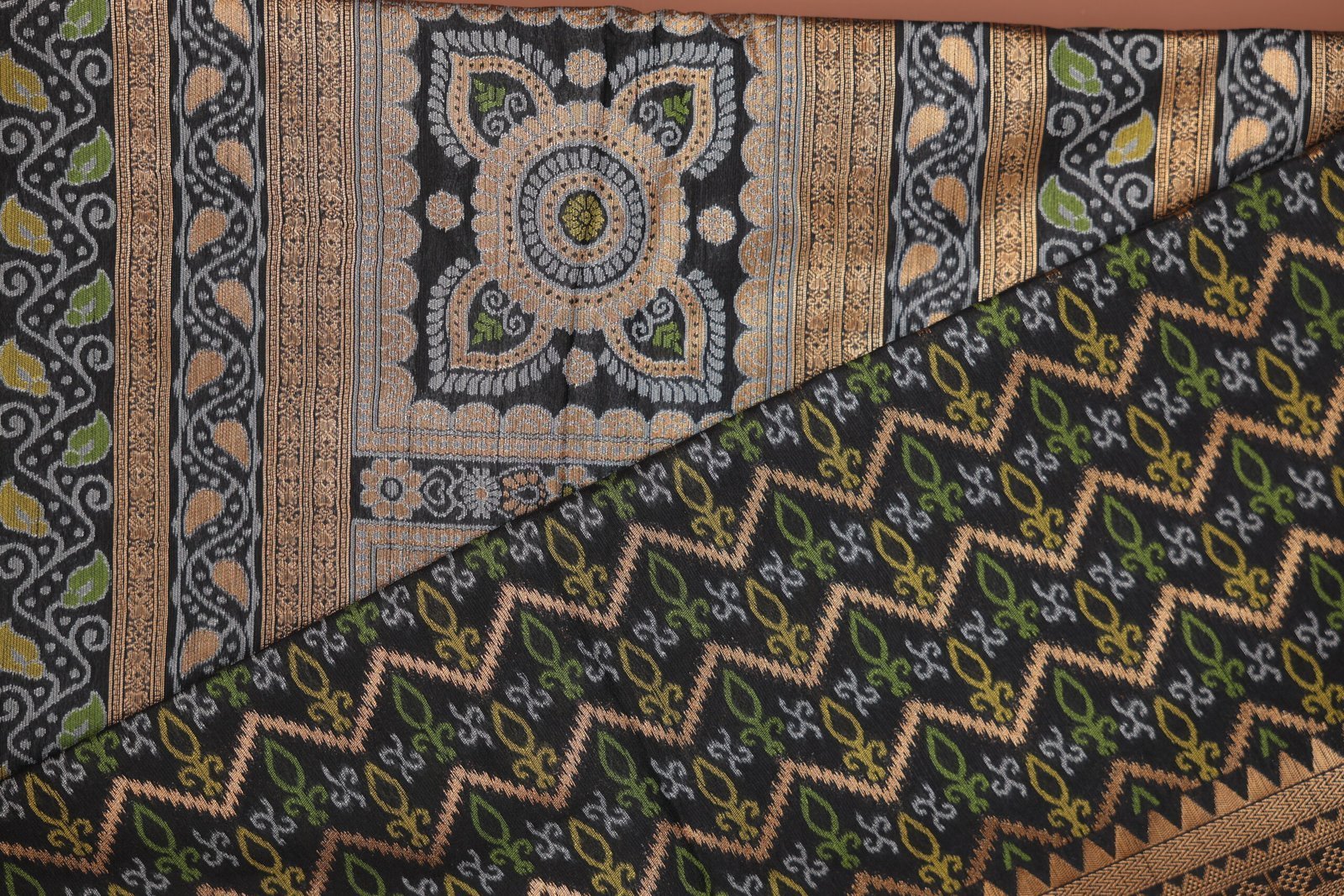 Mystic Chanderi Black Saree - Image 3