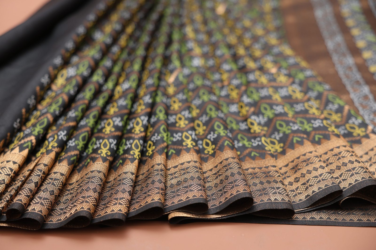 Mystic Chanderi Black Saree - Image 4
