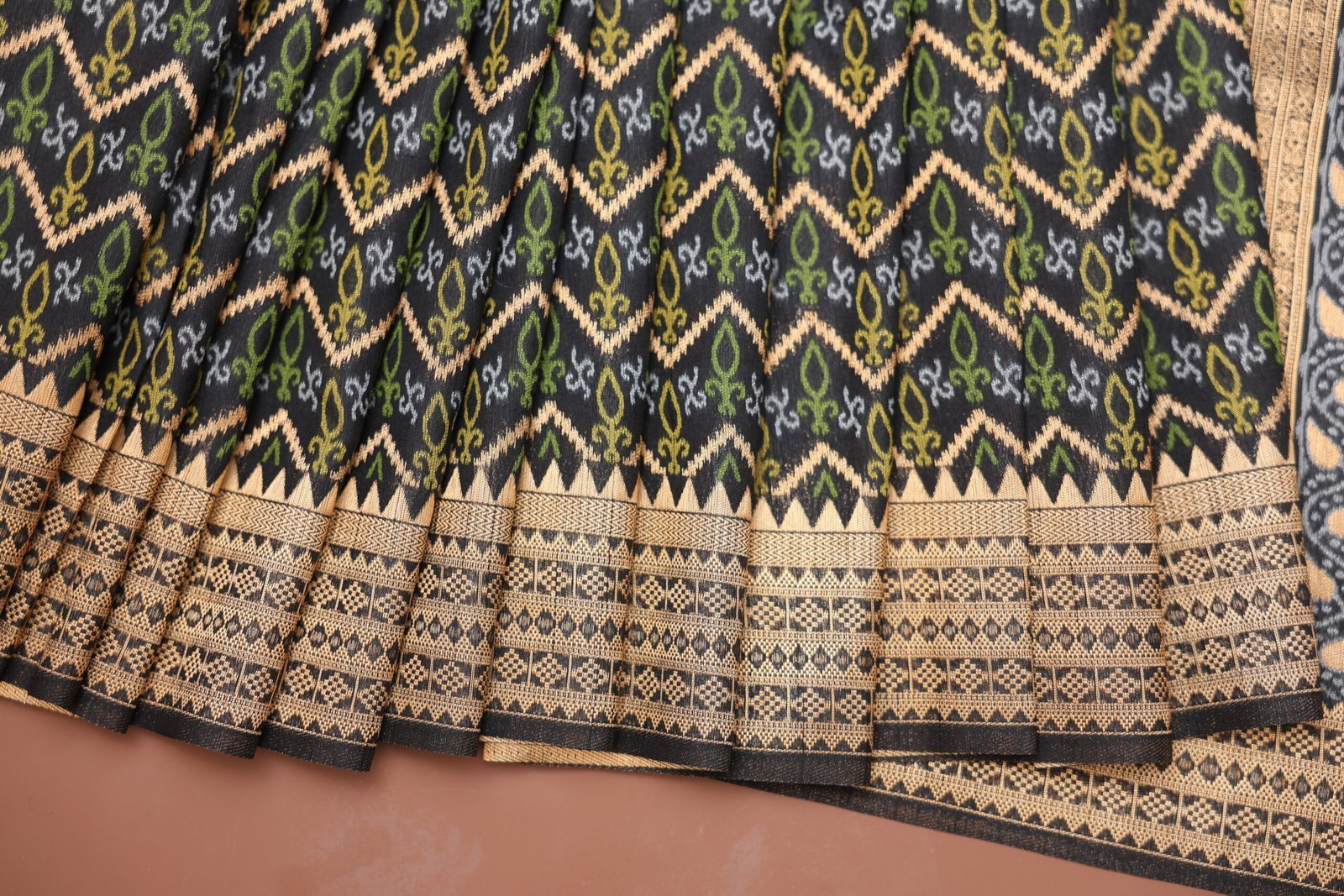 Mystic Chanderi Black Saree - Image 7