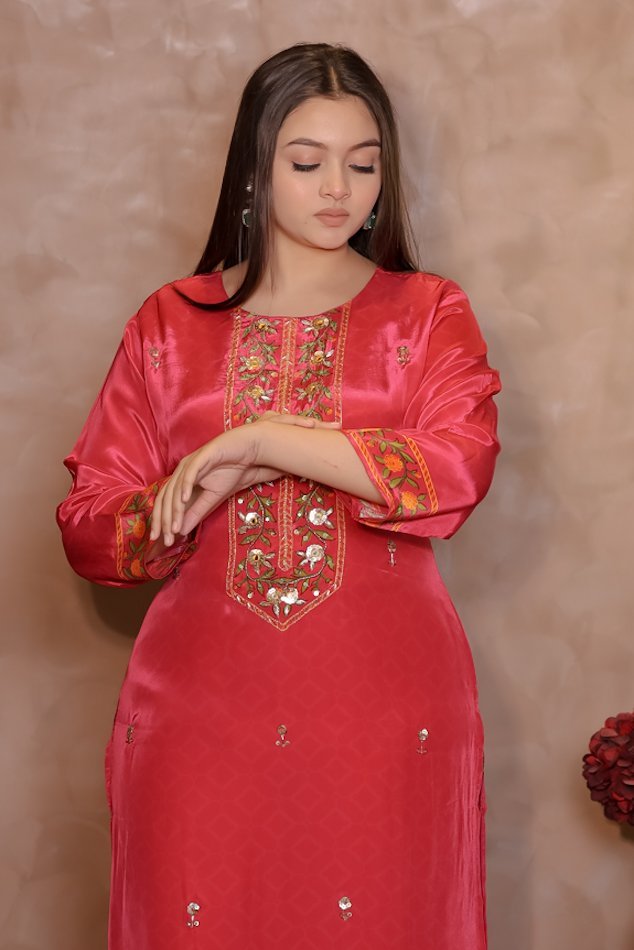 Rasiq Pink Stitched Suit Set 2 - Image 2