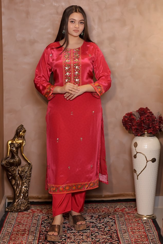 Rasiq Pink Stitched Suit Set 2 - Image 3