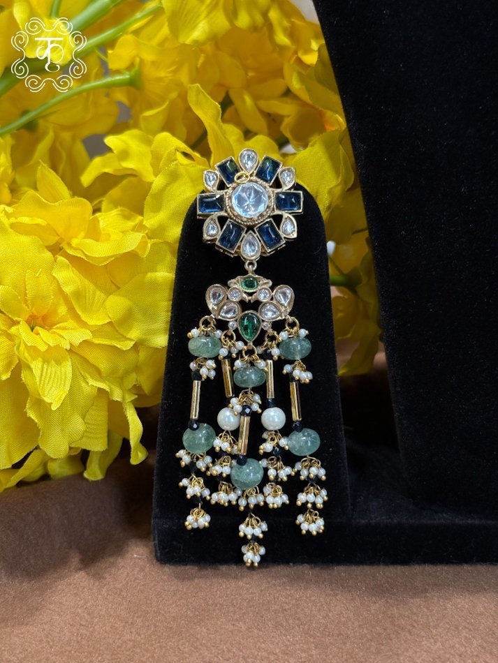 Neckpiece with Earrings – Mint Green - Image 4
