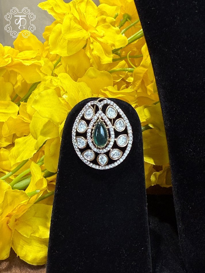 Neckpiece with Earrings – Red White - Image 2